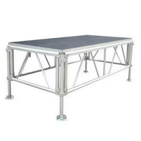 Rapide assembler la plate-forme de scène réglable en aluminium Portable avec jupe 1.22x1.22m 1.22x2.44m 1x2m 1x1m