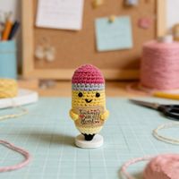Jolie peluche crayon au crochet, cadeau artisanal positif, cadeau de remerciement et de rentrée scolaire pour les enseignants de maternelle