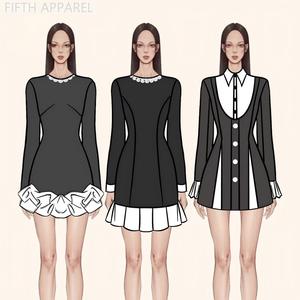 Fabricants de vêtements pour femmes de haute qualité personnalisés, MOQ faible, robes d'été en dentelle à manches longues, robes élégantes décontractées pour femmes - Product Image 1