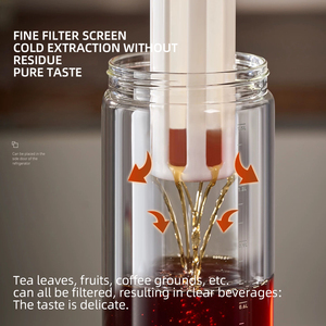 Cafetière à froid de qualité supérieure avec filtre amovible, machine à café et à thé multi-usages, bouteilles réutilisables pour la maison et le bureau - Product Image 4