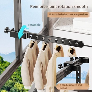 Balcon antivol <span class=keywords><strong>fenêtre</strong></span> <span class=keywords><strong>étendoir</strong></span> loquet garde clôture corde à linge pôle pour salle de bain séchage artefacts et vêtements - Product Image 2