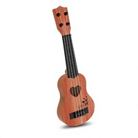 Ukulélé soprano en bois d'acajou facile à jouer pour débutants, 4 cordes, mini-guitare à trou rond avec cordes en nylon