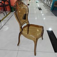Chaise de salle à manger empilable en polycarbonate PC, transparente, style minimaliste moderne, pour la maison