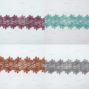 ขายตรงจากโรงงาน ลูกไม้แต่งขอบ 20 สี มีสินค้าในสต็อก ริบบิ้นลูกไม้โพลีเอสเตอร์สำหรับชายกระโปรงและปลายแขนเสื้อ  ลูกไม้ปักลาย - Product Image 3