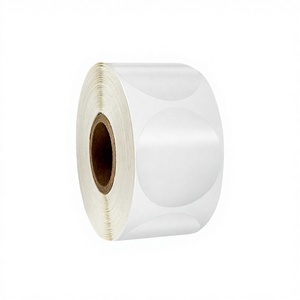 500pcs Vinyl Waterproof Transparent Round Labels Self-adhesive Die-Cut <b>Sticker</b> 20 25 30 35 38 45 50mm - Product Image 2