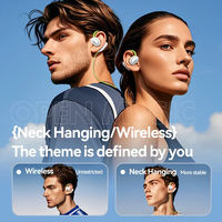 Nouveauté : Écouteurs sport sans fil M80 à tour de cou interchangeable, avec cordon de suspension détachable, conception ouverte pour l'oreille, son stéréo Hi-Fi, casque Bluetooth
