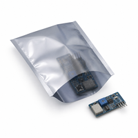 Custom Silver Anti Static Packaging Bags for Electronic Components PCB IC Hardware Parts Open Top Wholesale S17B