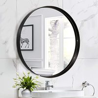 Commande en gros hôtel personnalisé miroir décoratif chambre salon meubles décoration murale or grand cercle miroir 80cm 60cm