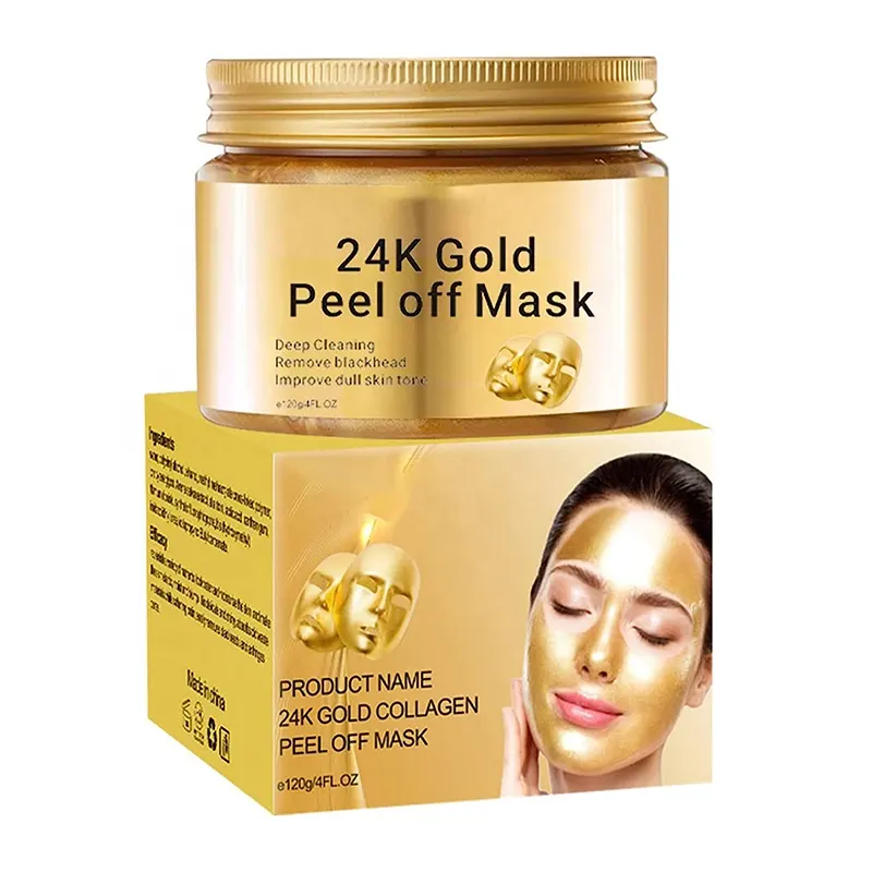 Anti Rimpel Anti Aging Peeling Off Masker Gezichtsverzorging Whitening Gezichtsmaskers Huidverzorging Gezicht Lifting Verstevigende 24K Goud Peel Masker