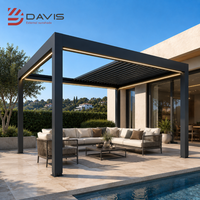 Fabricant de pergolas en aluminium, gazebo à toit pliant avec auvent rétractable électrique pour hôtels et projets extérieurs