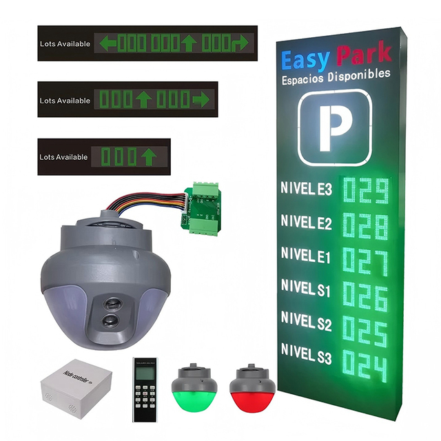 All-in-One Qigong Ultrasonic Parking Sensor Guidance System LED Indicator for Indoor Basement Parking Lots Traffic Barriers