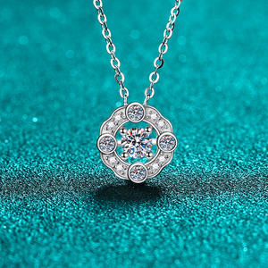Fabrication Fine Custom Daily Wear Round Moissanite Pendant 925 Sterling Silver for Women Wedding Necklace Jewelry - Product Image 3