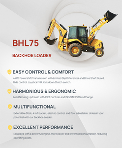 BHL75 Excavadora de 7.65 Toneladas y 0.26 M3, Tractor Retroexcavador 4x4, Retroexcavadora Cargadora - Product Image 3