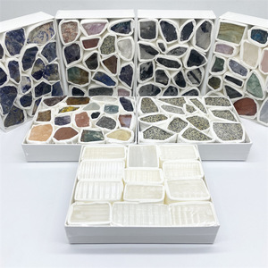 Nouveau coffret cadeau en cristal naturel blanc rose violet jaune vert cristal Fluorite <span class=keywords><strong>oeil</strong></span> de tigre Lapis Lazuli décoration de la maison - Product Image 6