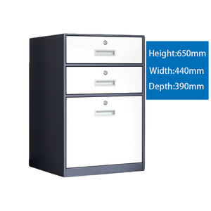 خزانة ملفات مكتبية حديثة بتصميم بسيط ذات 3 أدراج من الفولاذ، تصميم صديق للبيئة وبناء متين، وحدة تخزين لغرفة النوم - Product Image 2