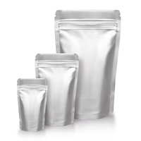 Sac pochette debout de qualité alimentaire personnalisé, fermeture à glissière réutilisable, matériau EVA en feuille d'aluminium autoportante pour emballage en poudre