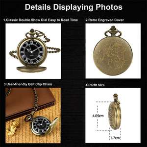 Großhandel Schmuck Halskette Uhr Vintage Steampunk Accessoires <span class=keywords><strong>Dr</strong></span>. Who Taschenuhr mit Kette für Herren Geschenk - Product Image 5