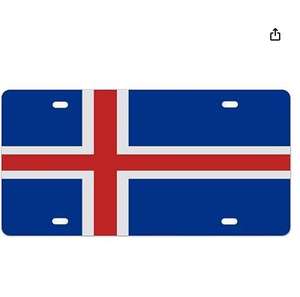 Plaque d'immatriculation d'<span class=keywords><strong>Islande</strong></span>, emblème patriotique, <span class=keywords><strong>6</strong></span> x 12 pouces, plaque d'immatriculation avant de voiture, accessoire de décoration de voiture - Product Image 2