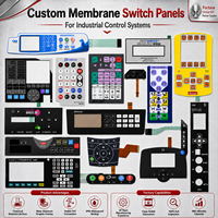 Panel Kontrol Overlay Grafis Keypad Membran Kustom Pabrik, Keyboard Membran FPC untuk Peralatan Industri
