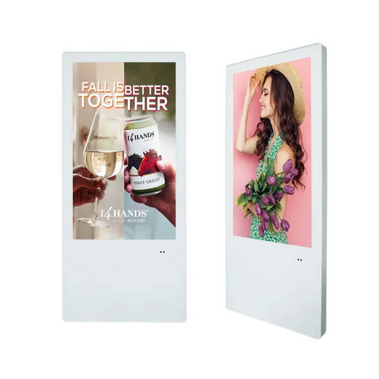High quality 19 inch wall mounted indoor lcd touch screen interactive display FHD elevator advertising digital signage
