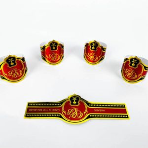 Nhãn Dán Vòng Giấy Hình Dải Xì Gà Chất Lượng Cao Tùy Chỉnh Nhãn In Hình Dải Xì Gà Dập Nổi - Product Image 3