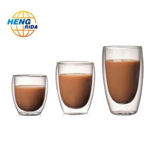 <strong>Double</strong> <strong>Wall</strong> Borosilicate Heat Resistant Drinkware <strong>Mugs</strong> for Coffee Tea Ice Cream Juice-Perfect Cup for Hot and Cold Beverages - Product Image 1