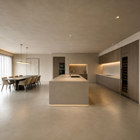 Système de finition murale, de sol et de plafond en microciment à séchage rapide, microciment décoratif sans joint pour une rénovation commerciale rapide