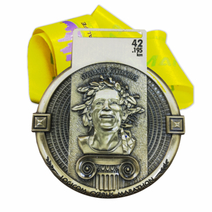 Prix d'usine Médaille sportive bon marché en forme de <span class=keywords><strong>jeton</strong></span> vintage 3D en bronze antique argenté Médailles personnalisées Médailles de marathon - Product Image 4