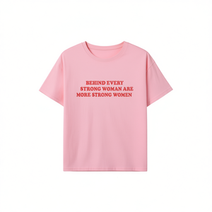 Camiseta Strong Women Empowerment para mujer, de algodón, informal, holgada, con cuello redondo, manga corta, estampada con letras, para todas las estaciones - Product Image 1