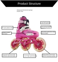 Chaussures de patin à roulettes de Slalom supérieur en nylon Durable de haute qualité pour enfants équitation lisse été hiver-pour les parcs de skate City Run
