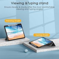 Coque Ultra Hybrid pour iPad Pro 12.9 11 pouces avec porte-crayon, coque arrière transparente antichoc pour étui ipad pro