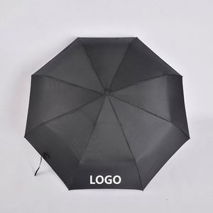 DD2173 Paraguas de Golf Automático Negro con Logotipo Personalizado, 3 Pliegues, 8K, Resistente al Viento, para Publicidad Empresarial - Product Image 3