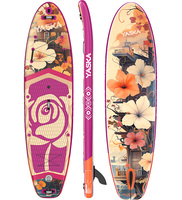 Planche à pagaie gonflable portable Yaska Red EVA/PVC Drop Stitch unisexe pour lacs et rivières, modèle YS-05, très vendue