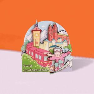 Imanes de nevera de madera creativos de diseño moderno con temática de lugares emblemáticos de Japón, decoración para el hogar, souvenirs, producto promocional - Product Image 3