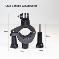Hochwertige O-Form Motorrad Power Clamp Halterung Fahrrad halterung Clip mit Adapter für GoPro Hero/Insta360