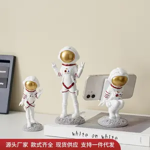 female astronaut office desktop decoration mobile phone holder girl cute decorative pen gift