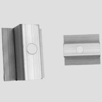 Support de fixation monobloc intégré sans soudure pour panneaux solaires – Système de montage de module PV sur rail avec pince transversale centrale et terminale