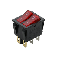 Sakelar Goyang Zhanda Button Rocking Warping 20A 250V DPDT dengan Indikator Lampu IP15/IP16