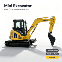Mini-excavatrice Komatsu PC55MR 5,5 tonnes à vendre, d'origine japonaise, faible nombre d'heures, godet de 0,15 m³, rotation zéro, vente directe usine en gros