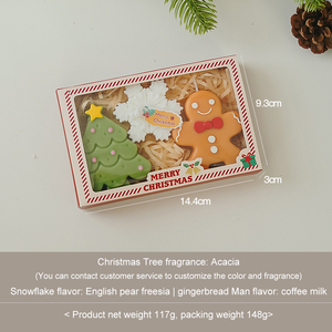 Set de Regalo Navideño Novedoso, Decoración para el Hogar, Copo de Nieve, Árbol de Navidad, Decoración de Aromaterapia, Cera de Soja Hecha a Mano - Product Image 6
