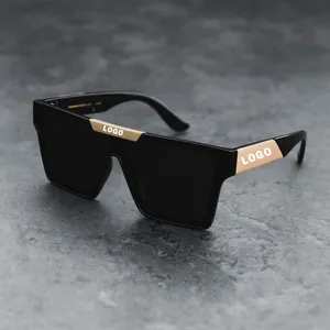 3403 Retro Vintage Luxury Brand Sun Glasses Shades Oversized Square Women Men Gold Metal Frame Custom Sunglasses Logo