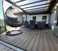 Planches de sol extérieures en WPC de qualité supérieure, terrasse en bois plastique pour jardin extérieur, teck