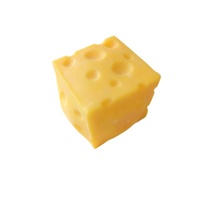 Nouveau Squishy en caoutchouc ultra-doux, aspect réaliste, en forme de bloc de fromage, anti-stress parfait, à rebond rapide