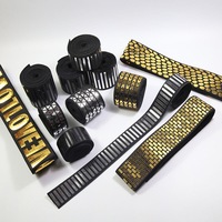 Meetee KY411 ruban élastique à paillettes Laser pour la couture de vêtements et de pantalons, bande élastique réfléchissante en caoutchouc extensible