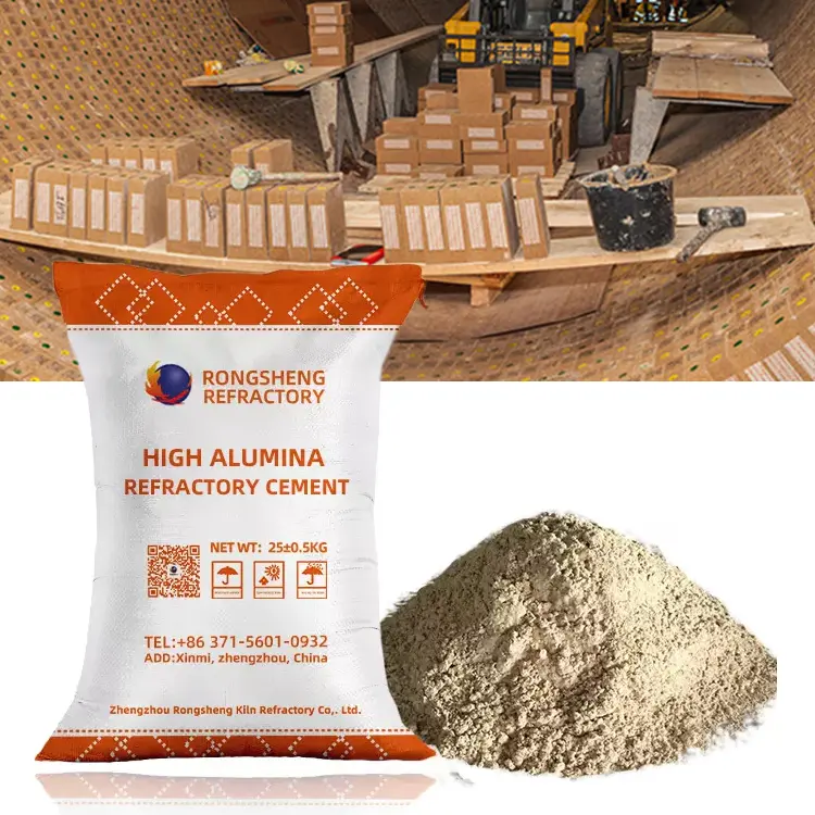 Cemento ad alta allumina per 85% refrattario calcinabile al2 o3 cemento alluminato di calcio