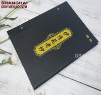 Menu de Restaurant A4 en Cuir Personnalisé de Haute Qualité, Logo Chicago