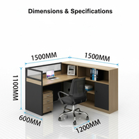 Meubles de bureau modernes, table de séparation, bureau de coworking, petit bureau, cubicle de bureau, système de poste de travail modulaire pour entreprise