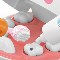 Simulation animal de compagnie lapin dent sonde électrique semblant jouer docteur jouet dentiste boîte
