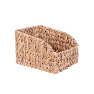 Panier de rangement rectangulaire en paille tressée fait main Bobai, organisateur d'épices de cuisine, conteneur alimentaire de bureau, type sur pied 0917 - Product Image 5