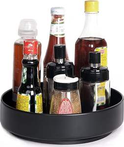 Estante giratorio de acero metálico de 10 pulgadas para especias, organizador Lazy Susan para gabinete, despensa, refrigerador, <span class=keywords><strong>encimera</strong></span> - Product Image 1